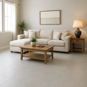 Porcelain Tile in Living Room
