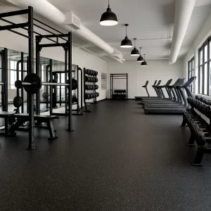 Rubber Flooring in Gym