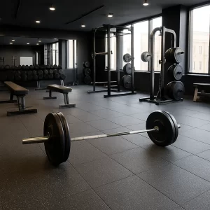 Rubber Flooring in Gym