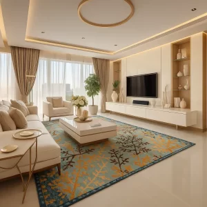 Custom Carpet in Living Room