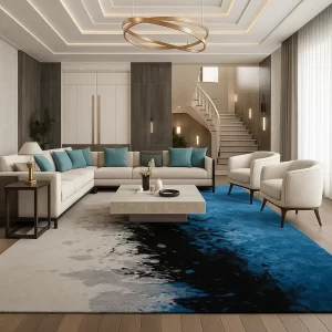 Hand Tufted Carpet in Living Room