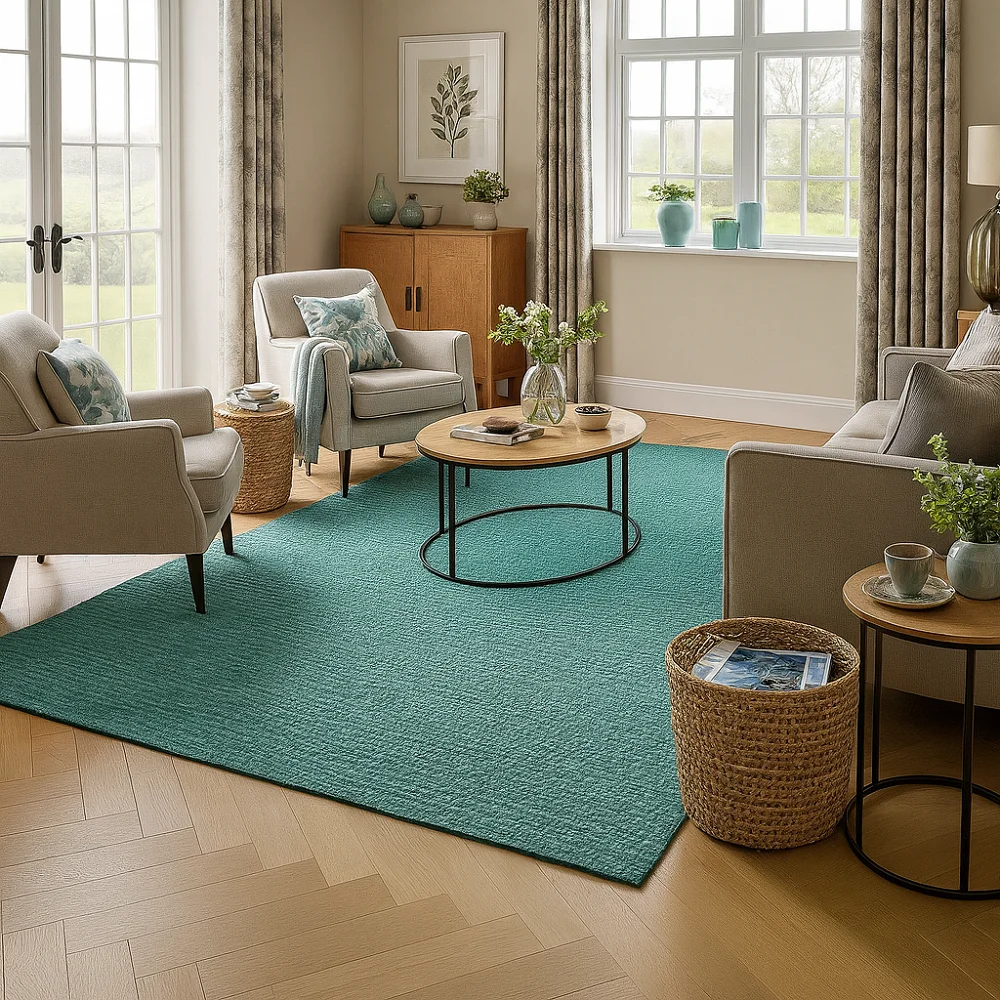 Residential Teal Rugs