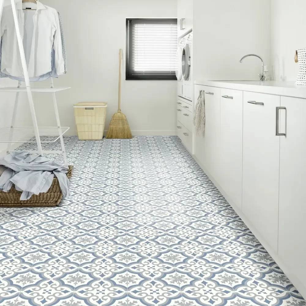 Patterned Vinyl Flooring for Small Dubai Powder Rooms