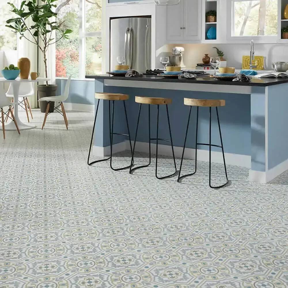 Patterned Vinyl Flooring for Small Dubai Powder Rooms