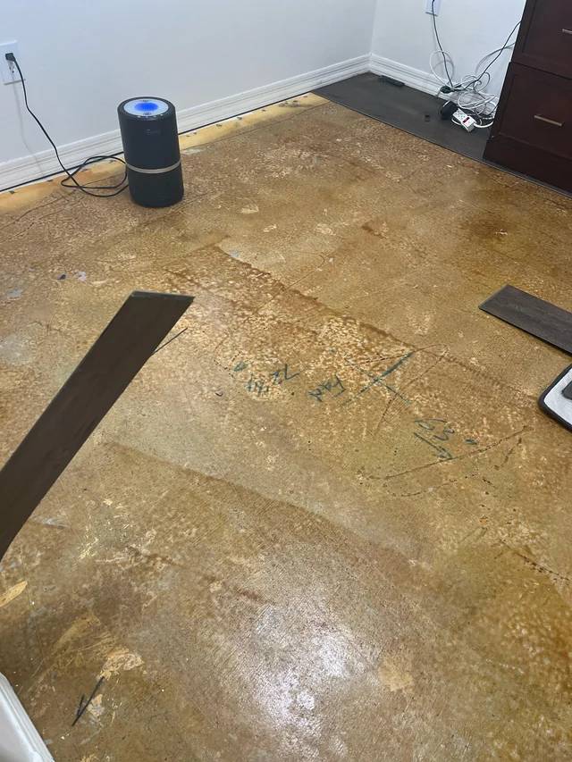 Removing Old Vinyl Adhesive from Concrete Before New Floor Installation