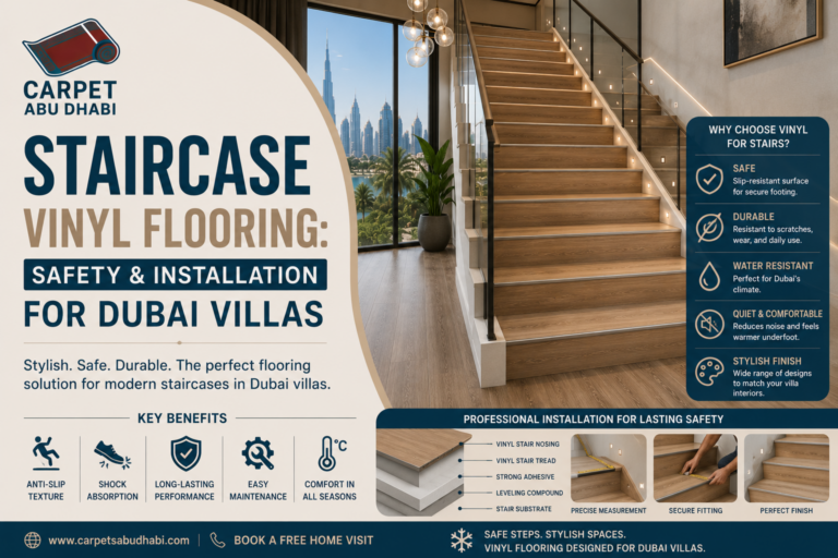 Read more about the article Staircase Vinyl Flooring: Safety and Installation for Dubai Villas