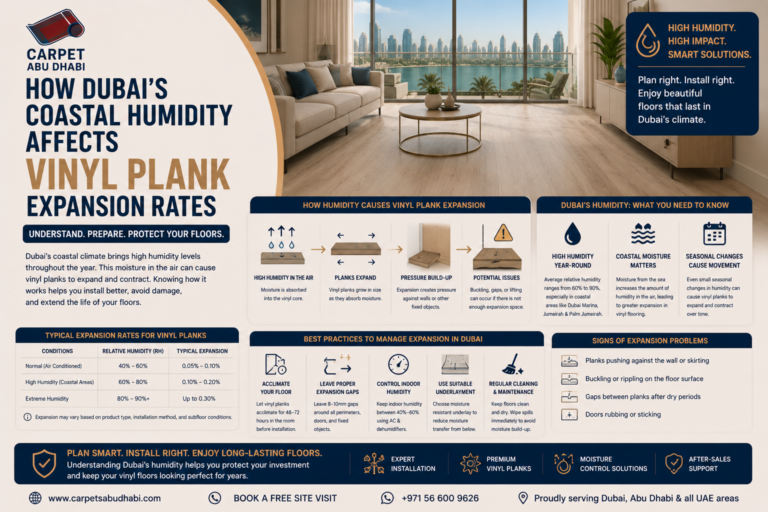 Read more about the article How Dubai’s Coastal Humidity Affects Vinyl Plank Expansion Rates